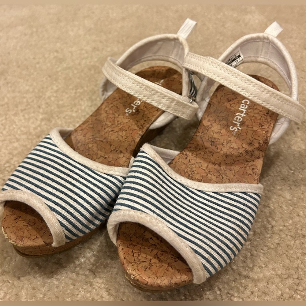 Carters Cork Wedge Sandal High Heel Girls 1 - Picture 3 of 8